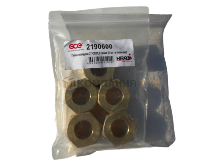 Гайка накидная KRASS 27 СП21,8 левая (Латунь) (5 шт.)