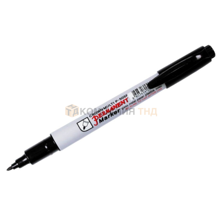 Маркер перманентный Crown Multi Marker Super Slim черный, пулевидный, 1мм, P-505F (207905)