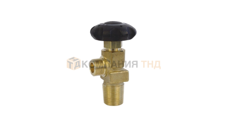 Вентиль запорный GCE C2H2, 35 бар, вх./вых.G1/4"LH&G1/2" / 2xG1/4"LH Нар., маховик - пластик (0776355)