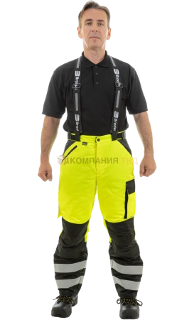 Брюки сигнальные зимние BRODEKS KW308, желтый/черный (56) (KW308YELLOW56)