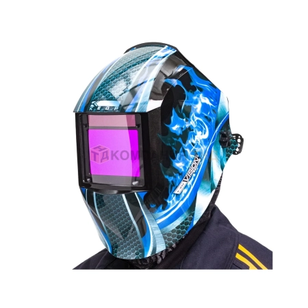 Маска сварочная КЕДР К-914 EXPERT пламя (8006520)