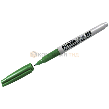 Маркер перманентный Line Plus 200F зеленый, пулевидный, 0,7мм, PER-200F (064307)
