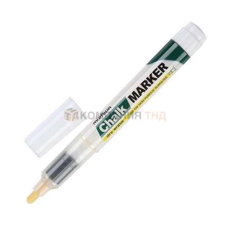 Маркер меловой MunHwa Chalk Marker белый, 3мм, спиртовая основа, пакет, CM-05 (227223)