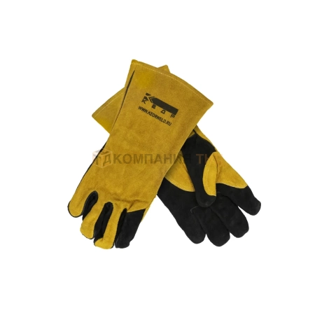 Перчатки сварочные КЕДР КС-16 КОМФОРТ, (L), желто-черные (8017671)