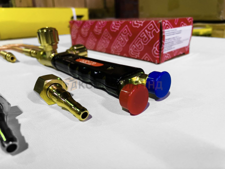 Горелка ацетиленовая KRASS Г2С-Мини (с универсальным ниппелем 6/9) цельнотянутые нак.№ 0, 1, 2