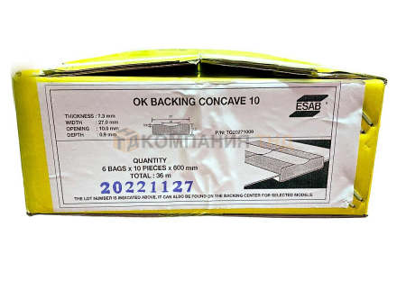 Керамические подкладки ESAB OK Backing Concave 10 Подкладки керамические ESAB OK Backing Concave 10