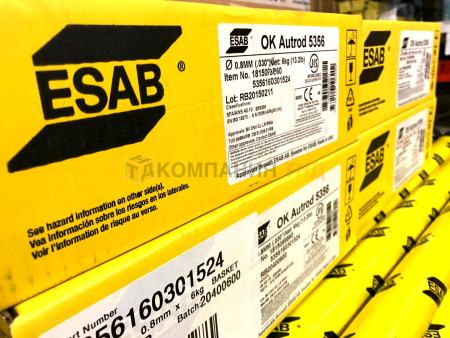 Сварочная проволока сплошного сечения ESAB OK Autrod 5356 (OK Autrod 18.15) для дуговой сварки алюминия в среде защитных газов Проволока сварочная ESAB OK Autrod 5356 (OK Autrod 18.15)