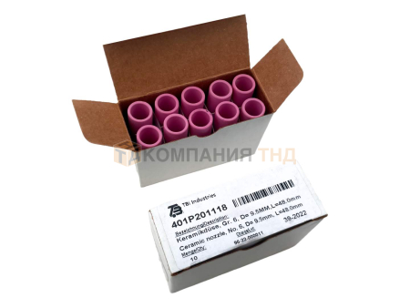 Сопло керамическое ESAB Ceramic nozzle, No. 6, D= 9.5мм, L=48мм - 796F73 Сопло керамическое ESAB Ceramic nozzle, No. 6, D= 9.5мм, L=48мм - 796F73