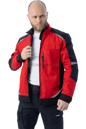 Куртка BRODEKS KS202, красный/черный (XL) (KS202REDXL)