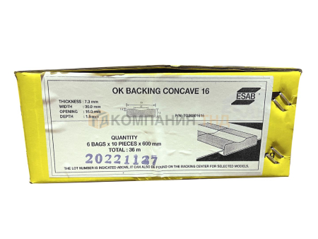 Керамические подкладки ESAB OK Backing Concave 16 Подкладки керамические ESAB OK Backing Concave 16
