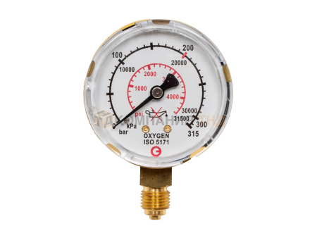 Манометр кислородный GCE 0-200/315 бар, диам. 63 мм (9415070)