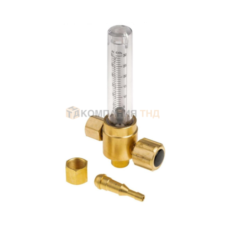 Ротаметр GCE Аргон/CO2 2.5 Бар, 0-32 л/мин вх. G3/8", вых. G3/8"+ниппель