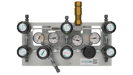 Рампа полуавтоматическая двухступенчатая GCE Druva MPLH0SD из хромированной латуни