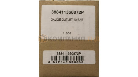 Манометр кислородный GCE 0-10/16 бар, диам. 63 мм