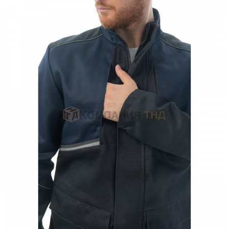 Куртка сварщика BRODEKS FS28-01, 1 класс, т.синий/черный 