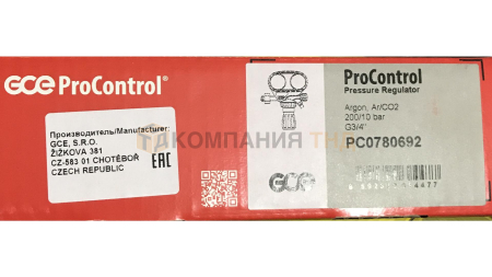 Редуктор универсальный GCE ProControl NITROGEN - Aзот, Гелий, Aргон, Воздух - 200/10 бар, вх. G3/4"; вых. G1/4"; 30 м3/ч