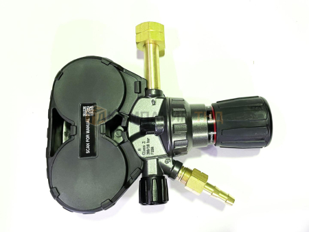 Редуктор водородный GCE ProControl HYDROGEN - Водород- 200/10 бар, вх. W 21,8x1/14" LH; вых. G 3/8" LH; 100 м3/ч