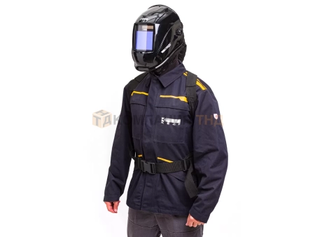 Маска сварочная КЕДР К-704Т PRO с турбоблоком черная