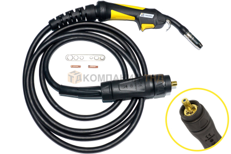 Сварочная горелка HUGONG с газовым охлаждением MIG/MAG HG15-180А-4м. / MIG Torch HG15-4m. (20200010001) (032158)